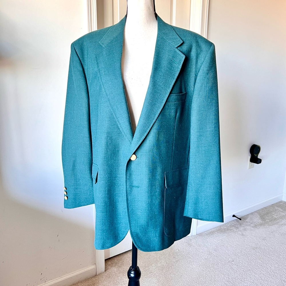 Vintage STAFFORD Worsted Wool Blend Single Breasted Blazer—SZ. 46